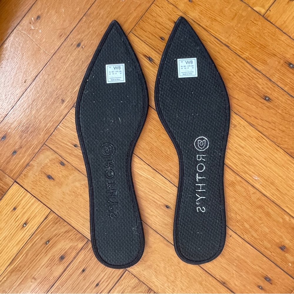Rothy’s Black Pointed Toe Flats 8W - Picture 7 of 8